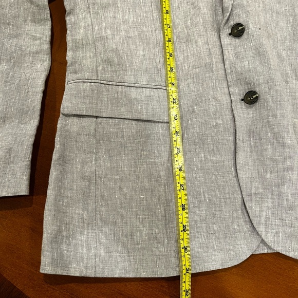 J Crew Thompson Slim 100% Linen Light Gray Blazer Size 42 - Picture 11 of 14